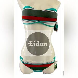 NWT Women’s Eidon Molded Bandeau Bikini Set with Matching Bikini Bottoms